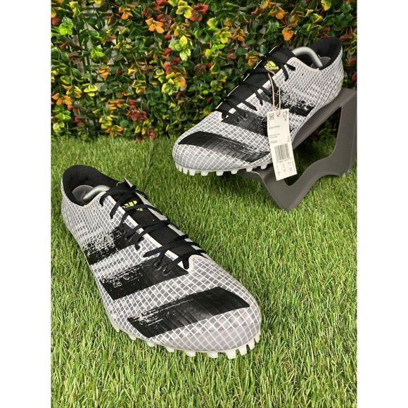 12.5 ADIDAS AdiZero Prime Finesse Black‎ Sprint Track Spikes Shoes Men 12.5 Tool - Picture 1 of 11
